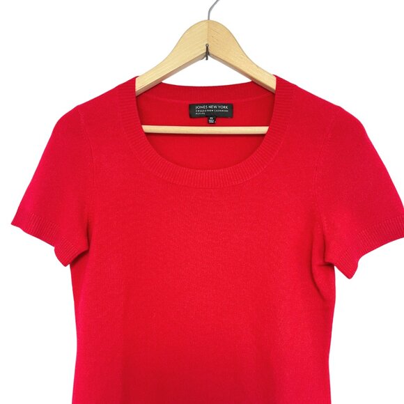 Jones New York Cashmere Sweater NWT Womens PS Cherry Red Chic Luxury Old Money - Picture 2 of 10
